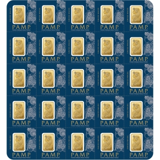 Pamp 25 x 1g zlatá tehlička