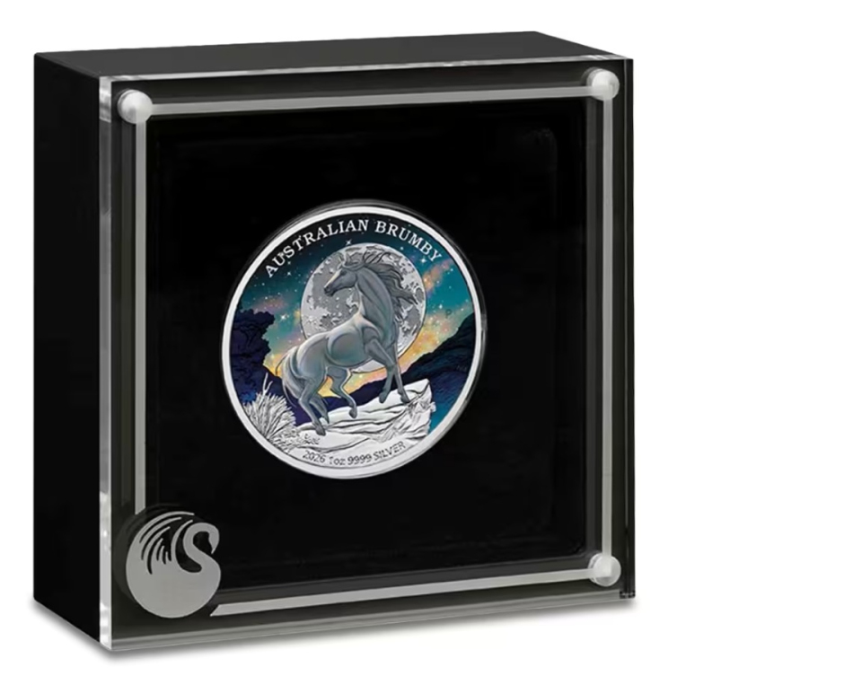 1 oz Strieborná minca Austrália Brumby 2026 - Farebná