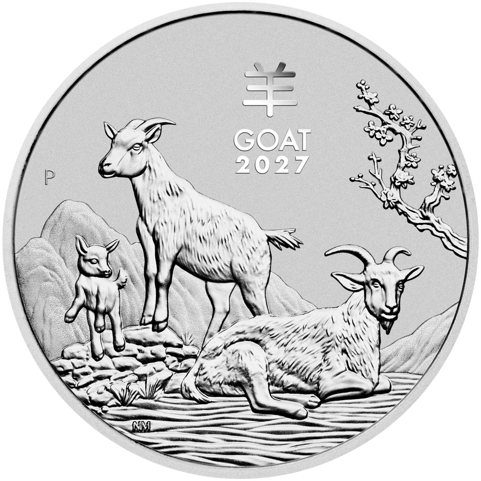 1 oz Strieborná minca Austrália Lunárna III Koza 2027 - proof