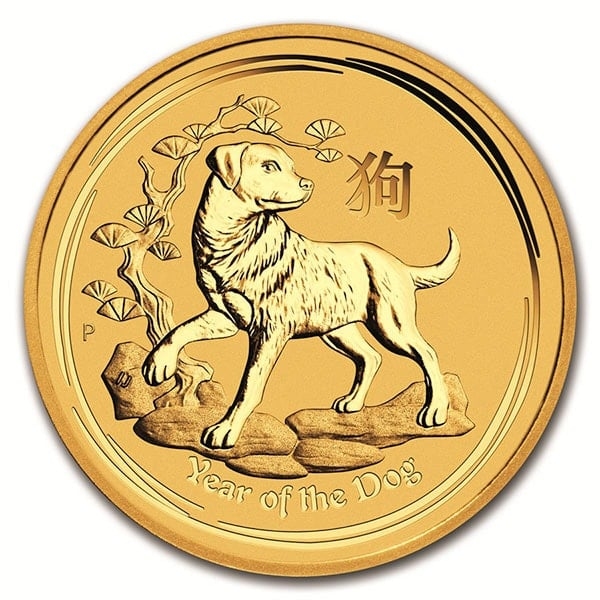 Lunár 2018 Pes 1/10 oz Lunár 2018 Pes 1/10 oz